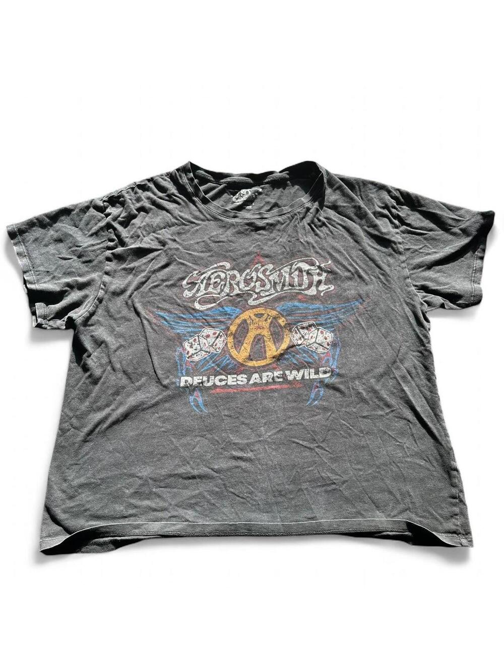 Aerosmith Deuces Are Wild Graphic Tee Size L